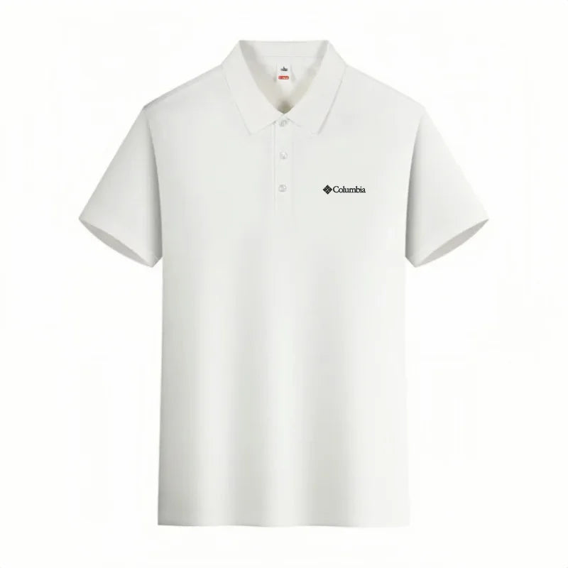 Men's short sleeved polo shirt high-end brand embroidered top 2026 summer new solid color comfortable and casual lapel T-shirt