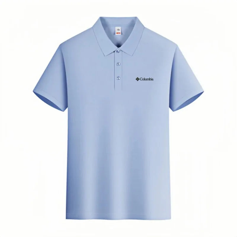 Men's short sleeved polo shirt high-end brand embroidered top 2026 summer new solid color comfortable and casual lapel T-shirt